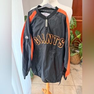 Vintage Majestic San Francisco Giants Half-Zip Pullover Jacket –Youth Medium